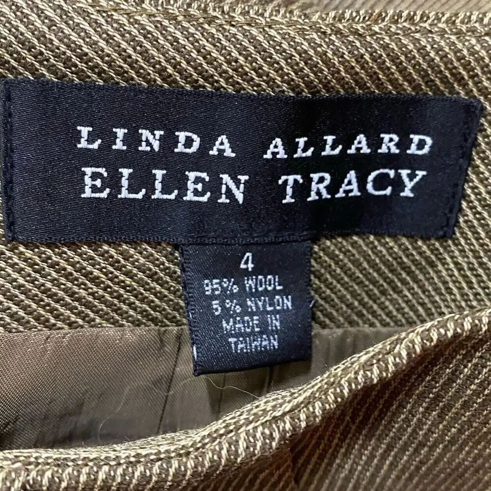 Vtg Linda Allard Ellen Tracy Wool Skirt Womens 4 (26